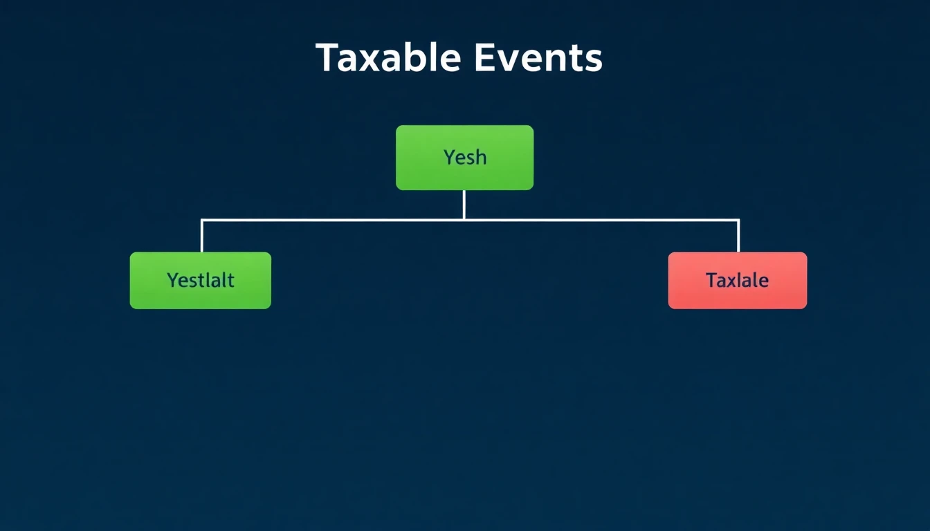 Taxable vs non-taxable crypto events flowchart
